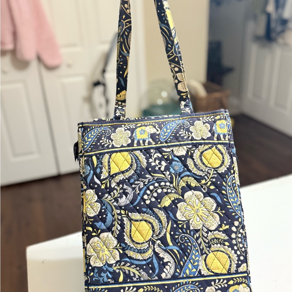 Vera Bradley Blue and Yellow Patterned Women's Laptop Bag